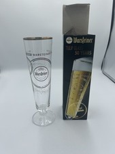 1 x Warsteiner Stemmed Tulip 50  Years Glasses Glass 0.25L - BOXED NEW Home Bar