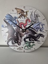 Age of The Dragons Anne Stokes Wall Clock Battery Operated