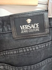 Versace Ittierre Couture Jeans Made Italy Denim Designer Black W33 L29 A2572