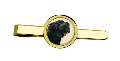 Black russian terrier tie - tie, clip