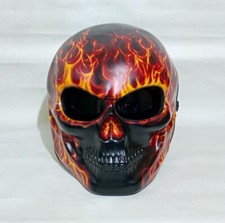 SKULL HELMET MOTORCYCLE RED