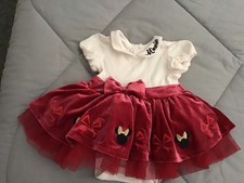 Pretty Baby Age 3/6 Months Party Dress Red White Net Under Skirt Minnie Mouse