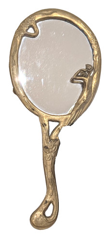 Antique art nouveau brass hand - art,