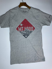 Columbia T-Shirt Mens Size Small Grey Mt.Hood Portland Oregon Slim Fit Cotton