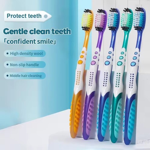4pcs hard bristle toothbrush - hard,