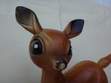 Vintage Kitsch Plastic Deer Fawn Bambi Christmas Ornament 1960s Retro