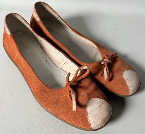 Ecco ladies orange flat - orange,