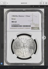 1982 Mo Mexico 1 Onza Silver