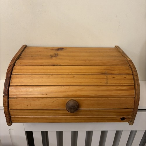 Vintage rustic pine bread bin - rustic,