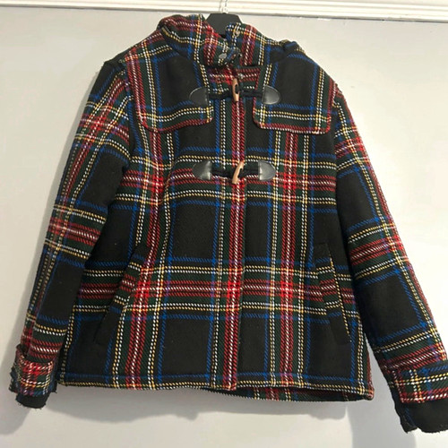 Tartan hooded toggle - tartan, short