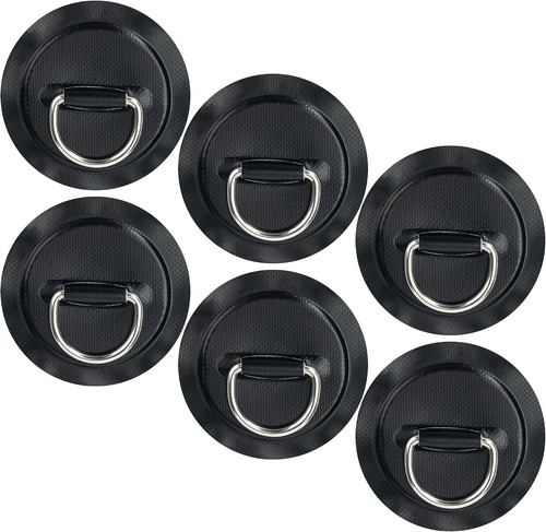 Stainless steel ring patch - steel, d-ring