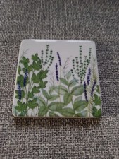 Gisela Graham Square Resin Tile Cork Backed Coaster Herbs