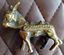 Vintage Brass Small Donkey Ornament from Clovelly – Collectable Souvenir