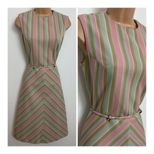 Vintage 1960s Green Pink &
