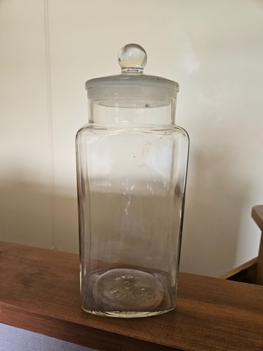Vintage ground glass storage - glass,