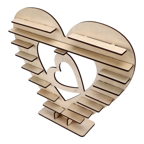 Wooden chocolate stand - chocolate, heart