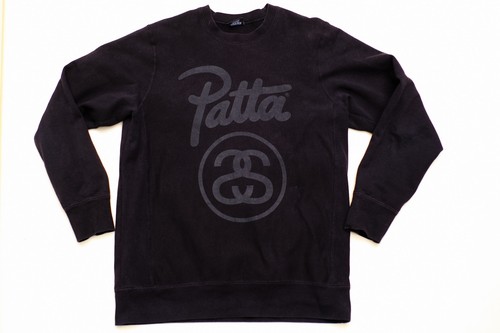 Patta stussy black crewneck - patta,