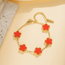 Clover bracelet five - bracelet, leaf