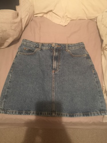 Blue denim skirt - blue,