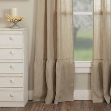 Natural Beige Ruffled Linen