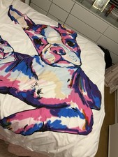 BNWOT DOG Kingsize Duvet Cover Set - Dog Chihuahua Frenchie Bull Dog - From Next