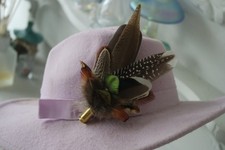 feather brooch, hat pin, lapel pin, wedding buttonhole