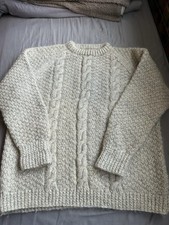 Hand knitted Arran Jumper Approx 2XL 50” Chest Vintage Men’s