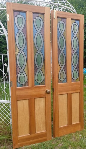 French doors stained glass - stained,
