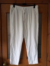 Matalan Linen And Viscose White Summery Trousers Size 20