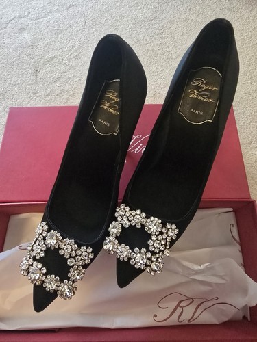 Roger vivier satin heels black - vivier,