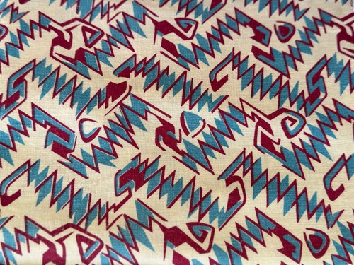 Vintage feedsack fabric aqua - vintage, fabric-aqua
