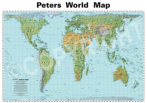 Peters equal area world - area,