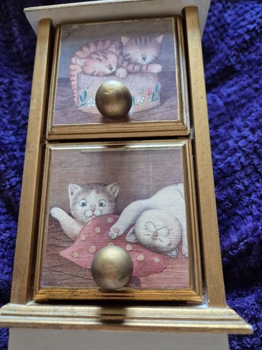 Folk art wood - art, cat