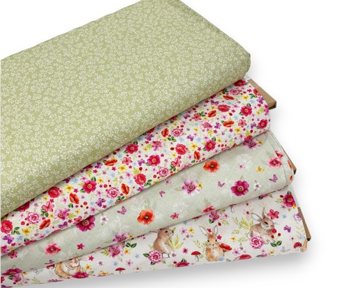 Easter cotton fabric rabbit - easter,