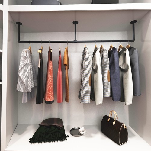 Industrial pipe clothes rail - industrial,