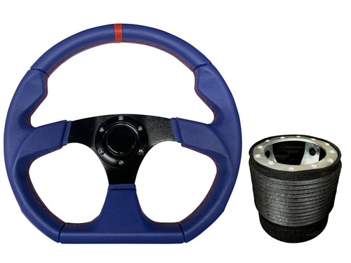 Blue black 350mm steering - black, d1
