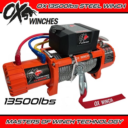 Electric winch 13500lb 12v - ox,