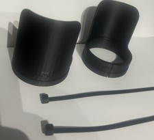 Universal Black Motorcycle Fork Leg Stanchion Protectors - Simple Fit