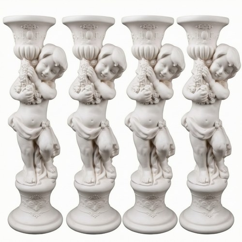 Column with standing cherub - with,