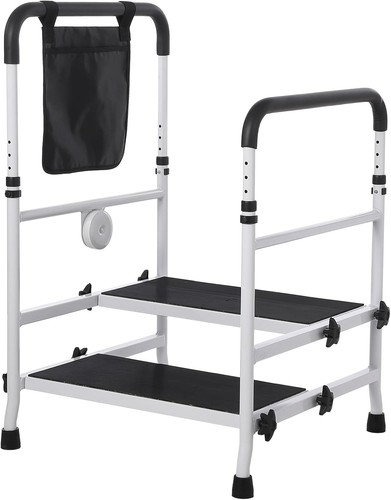 Dual step stool with - stool, handle