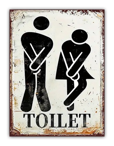 Funny male female toilet - male,