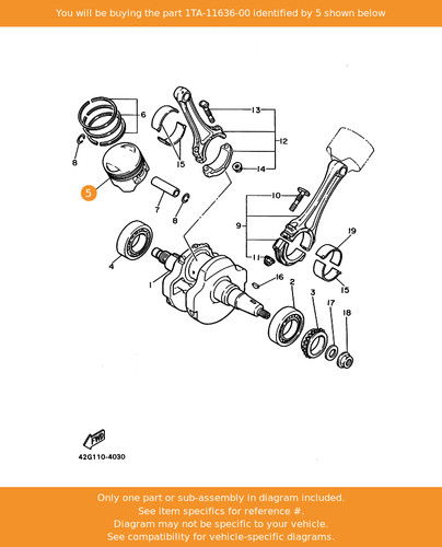 Yamaha piston - yamaha, o/s)