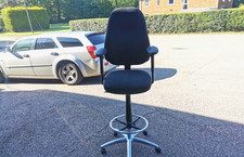 Draughtsman Black Chair Height