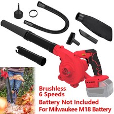 6 Speeds Brushless Cordless Dust Leaf Blower Vacuum for Milwaukee M18 Battery