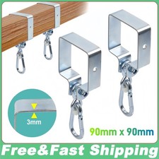 2 PCS SWING HOOK METAL HANGER FOR TIMBER CLIMBING FRAME WOODEN BEAM SELECTION UK