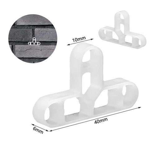10mm white plastic brick - plastic, t
