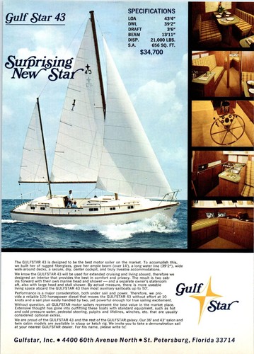 1971 gulfstar motor sailer - 1971, 43