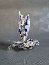 Vintage Murano Glass Fish Posy Vase & Ashtray / Pen Holder Desk 