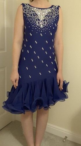 Ladies blue latin dance - , dress