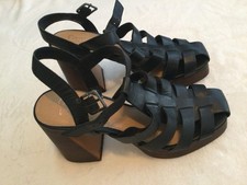 Black Strappy Platform Chunky